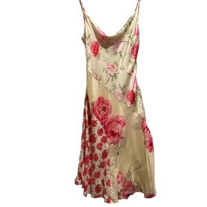 Banana Republic 100% Silk Floral Patchwork Dress